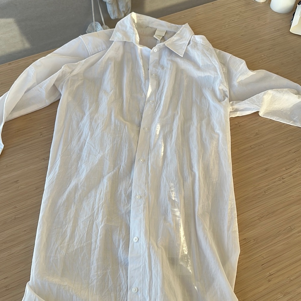 White Maxi Button Down Dress